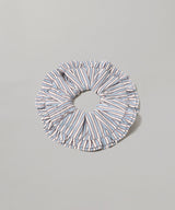 Yarn Dyed Stripe Frill Scrunchie-GANNI-Forget-me-nots Online Store