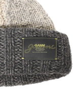 Wool Cotton Mix Knit Beanie-GANNI-Forget-me-nots Online Store