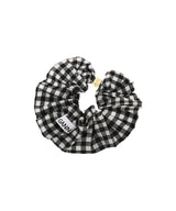 Crinkled Taffeta Check Scrunchie-GANNI-Forget-me-nots Online Store