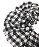 Crinkled Taffeta Check Scrunchie-GANNI-Forget-me-nots Online Store