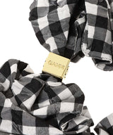 Crinkled Taffeta Check Scrunchie-GANNI-Forget-me-nots Online Store