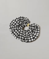 Crinkled Taffeta Check Scrunchie-GANNI-Forget-me-nots Online Store
