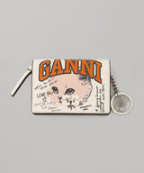 Ganni Bou Card Holder With Flap Cat Signature-GANNI-Forget-me-nots Online Store