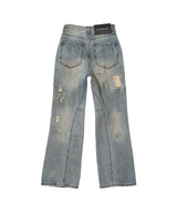 Unisex Dedtroyed Wide-Leg Jeans-Andersson Bell-Forget-me-nots Online Store
