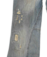 Unisex Dedtroyed Wide-Leg Jeans-Andersson Bell-Forget-me-nots Online Store
