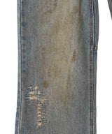 Unisex Dedtroyed Wide-Leg Jeans-Andersson Bell-Forget-me-nots Online Store