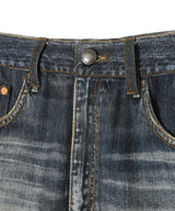 Denim Trompe-Loeil Graphic Biker Jeans-Andersson Bell-Forget-me-nots Online Store