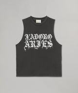 Faded Gothic J'adoro Muscle Vest-Aries-Forget-me-nots Online Store