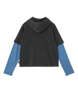 Warrior of Sadness Hooded LS Tee-Aries-Forget-me-nots Online Store