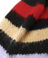 Brushed Stripe Beanie-Aries-Forget-me-nots Online Store