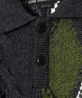 Argyle Fisherman Polo Sweater-Andersson Bell-Forget-me-nots Online Store