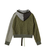 Color Blocked Knit Hoodie Zip Up-Andersson Bell-Forget-me-nots Online Store