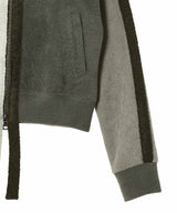 Color Blocked Knit Hoodie Zip Up-Andersson Bell-Forget-me-nots Online Store