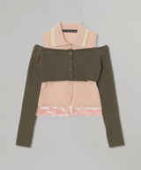 Layered Off-Shoulder Collar Top-Andersson Bell-Forget-me-nots Online Store