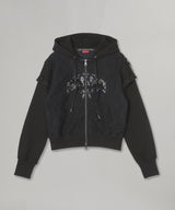 Lace Layered Hood Zip Up-Andersson Bell-Forget-me-nots Online Store