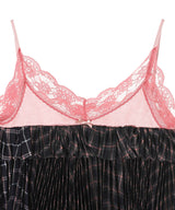 Pleats Combo Lace-Trim Cami Top-Andersson Bell-Forget-me-nots Online Store