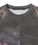Mixed Stripe Sleeve Layered Top