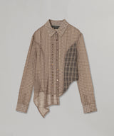 Asymmetric Studded Mesh Shirt