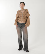 モデル身長:165cm / カラー:Brown / サイズ:36