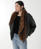 Fur Shawl Collar Puffer Jacket-Andersson Bell-Forget-me-nots Online Store
