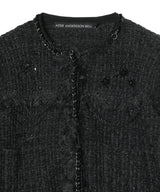 Raw Chain-Edge Tweed Jacket