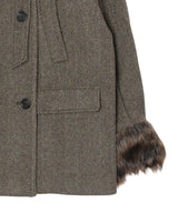 Fur Cuff High Neck Coat-Andersson Bell-Forget-me-nots Online Store