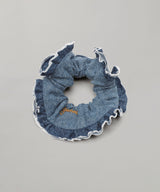 Light Weight Denim Scrunchie-GANNI-Forget-me-nots Online Store