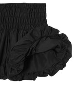 Black Mini Skirt With Bubble Hem-CONSTANCA ENTRUDO-Forget-me-nots Online Store