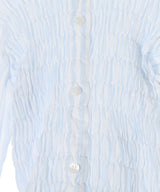 Striped Poplin Shirt With Bubble Hem-CONSTANCA ENTRUDO-Forget-me-nots Online Store