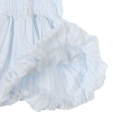 Striped Poplin Shirt With Bubble Hem-CONSTANCA ENTRUDO-Forget-me-nots Online Store