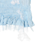 Blue Woven T-Shirt With Lace Details-CONSTANCA ENTRUDO-Forget-me-nots Online Store