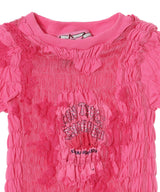 Pink Woven T-Shirt With Lace Details-CONSTANCA ENTRUDO-Forget-me-nots Online Store