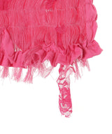 Pink Woven T-Shirt With Lace Details-CONSTANCA ENTRUDO-Forget-me-nots Online Store