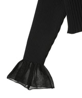 Fluted Lucent Cropped Shirt Cardigan-CFCL-Forget-me-nots Online Store