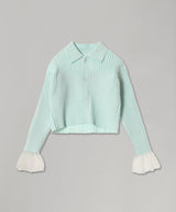 Fluted Lucent Cropped Shirt Cardigan-CFCL-Forget-me-nots Online Store