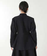 Milan Collarless Flare Jacket