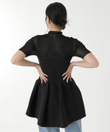 Pottery Lucent Decolletage Short Sleeve Top