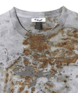 Misaki Ushiozu × Cycle Iron Rust-Dyeing Long Sleeve Tee-Cycle by myob-Forget-me-nots Online Store