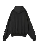 Os Shoulderless Hoodie Cut-Out Black-AVAVAV-Forget-me-nots Online Store