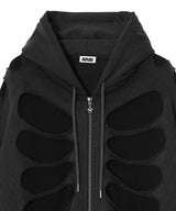 Os Shoulderless Hoodie Cut-Out Black-AVAVAV-Forget-me-nots Online Store