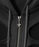 Os Shoulderless Hoodie Cut-Out Black-AVAVAV-Forget-me-nots Online Store