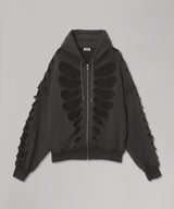 Os Shoulderless Hoodie Cut-Out Black-AVAVAV-Forget-me-nots Online Store