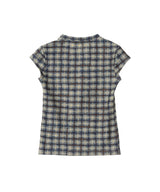 T-Shirt Checked Blue-AVAVAV-Forget-me-nots Online Store