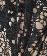 Hooded Top Printed Distressed Knit-AVAVAV-Forget-me-nots Online Store