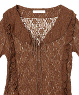 Lace Long Sleeve Blouse-Forget-me-nots-Forget-me-nots Online Store