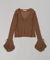Lace Long Sleeve Blouse-Forget-me-nots-Forget-me-nots Online Store