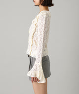 Lace Long Sleeve Blouse-Forget-me-nots-Forget-me-nots Online Store