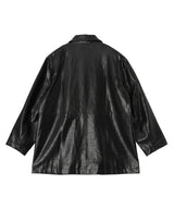 Fake Leather Jacket-Forget-me-nots-Forget-me-nots Online Store