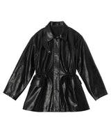 Fake Leather Jacket-Forget-me-nots-Forget-me-nots Online Store