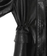 Fake Leather Jacket-Forget-me-nots-Forget-me-nots Online Store